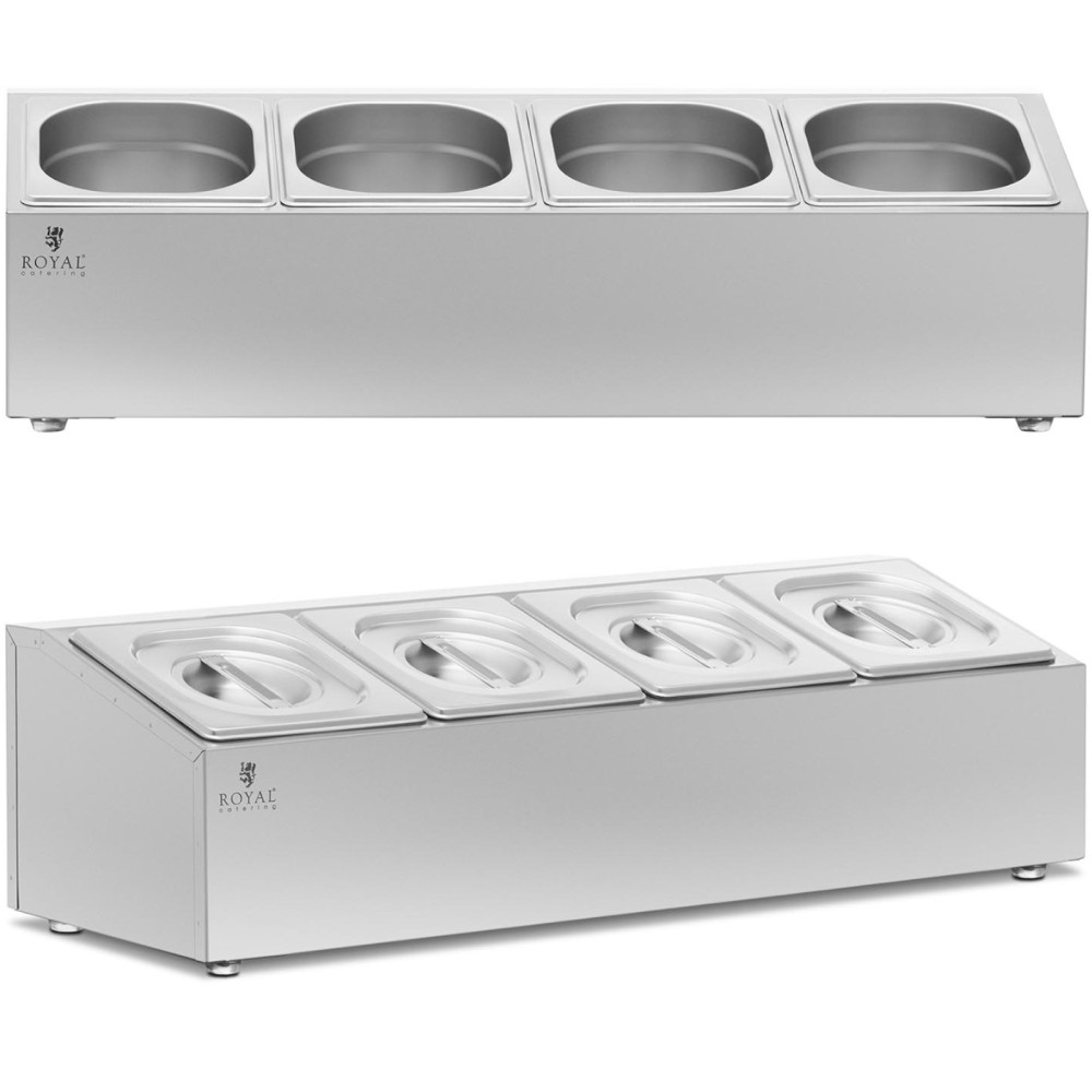 Ēdināšanas iespējas ēdināšanas konteineriem 4 x gn 1/6 7.6 L + konteineri ar vākiem
