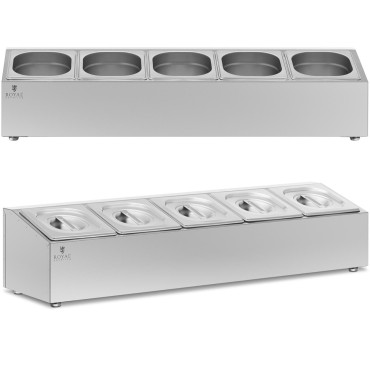 VOŽNJA OPREMA ZA CATERING CONTERNICE 5 X GN 1/6 9.5 L + Posode s pokrovi