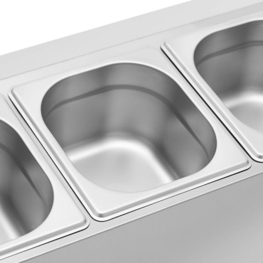 Middagsalternativ för cateringbehållare 5 x GN 1/6 9,5 l + behållare med lock