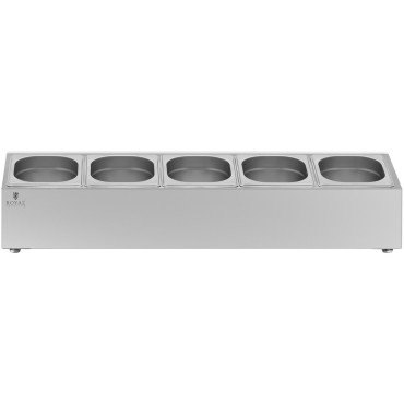 Middagsalternativ för cateringbehållare 5 x GN 1/6 9,5 l + behållare med lock