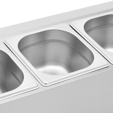 Ēdināšanas konteineru ēdināšanas iespējas 6 x gn 1/6 11,4 L + konteineri ar vākiem
