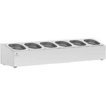 Middagsalternativ för cateringbehållare 6 x GN 1/6 11,4 L + Containrar med lock