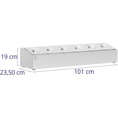 Middagsalternativ för cateringbehållare 6 x GN 1/6 11,4 L + Containrar med lock