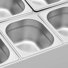 Dinerwinkels Display 6 x GN 1/6 + containers met deksels