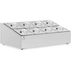 Dining Containerstand 8 x GN 1/6 + containers met deksels