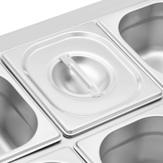 Stand per contenitori da pranzo 8 x GN 1/6 + contenitori con coperchi