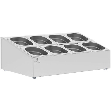 Recipiente de jantar 8 x GN 1/6 + recipientes com tampas