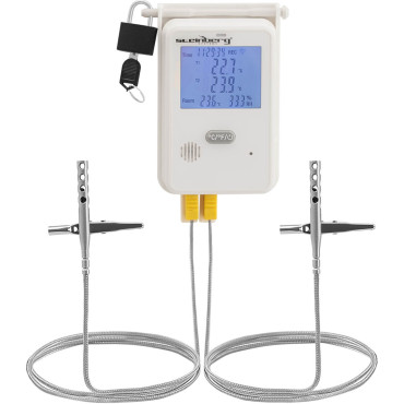 Termohigrometer Temperatur och fuktighetsinspelare LCD USB Wi-Fi Range 0-100% -50-350C