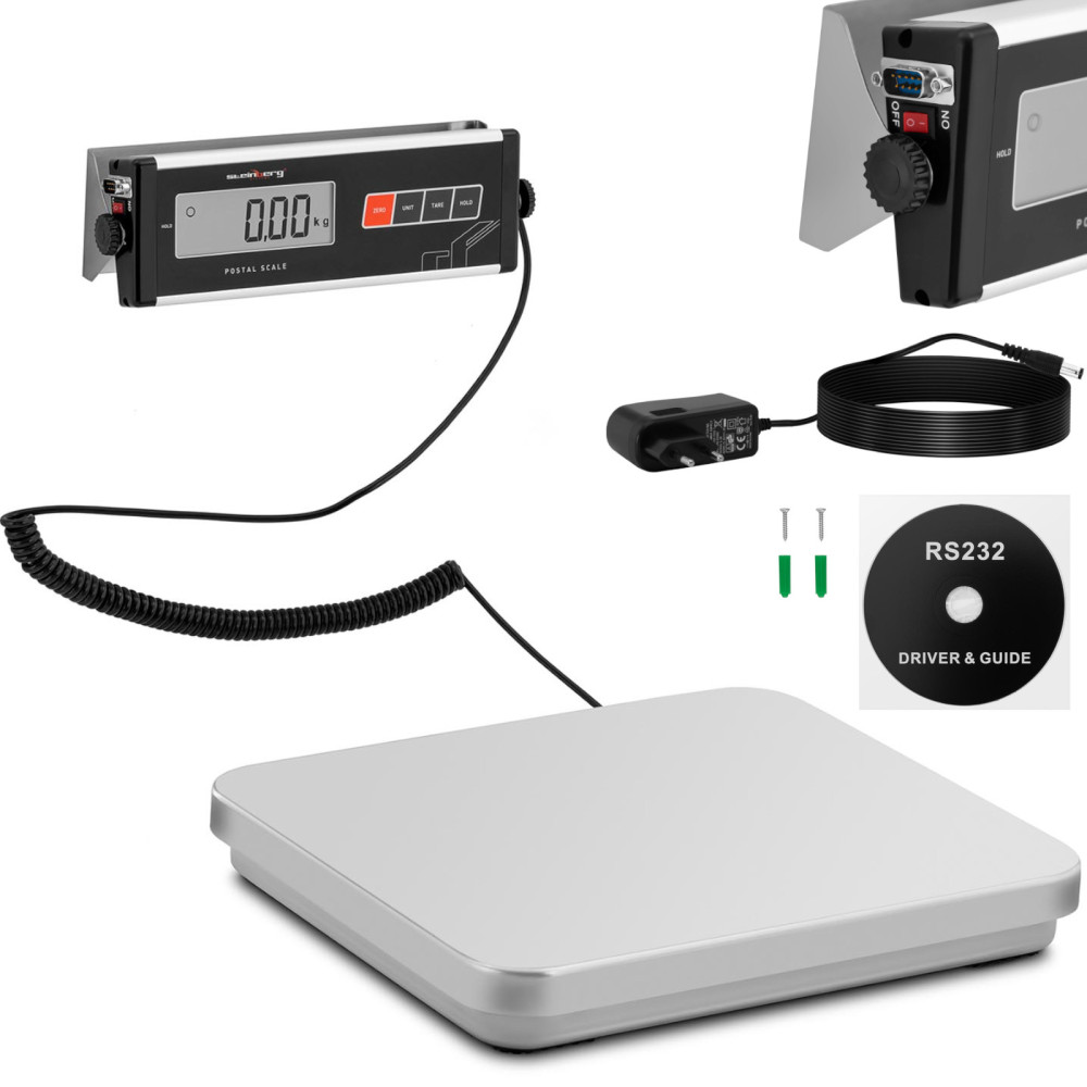 Escala postal para pacotes de letras com LCD externo 35,5 x 40,5 60 kg / 0,02 kg