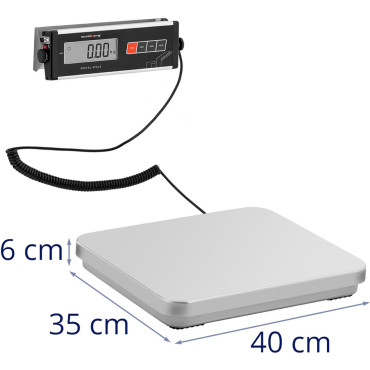 Poštna lestvica za pakete pisem z zunanjim LCD 35,5 x 40,5 60 kg / 0,02 kg