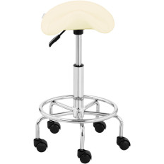 Sgabello TabOret Steata cosmetica sella su ruote Francoforte a 150 kg beige