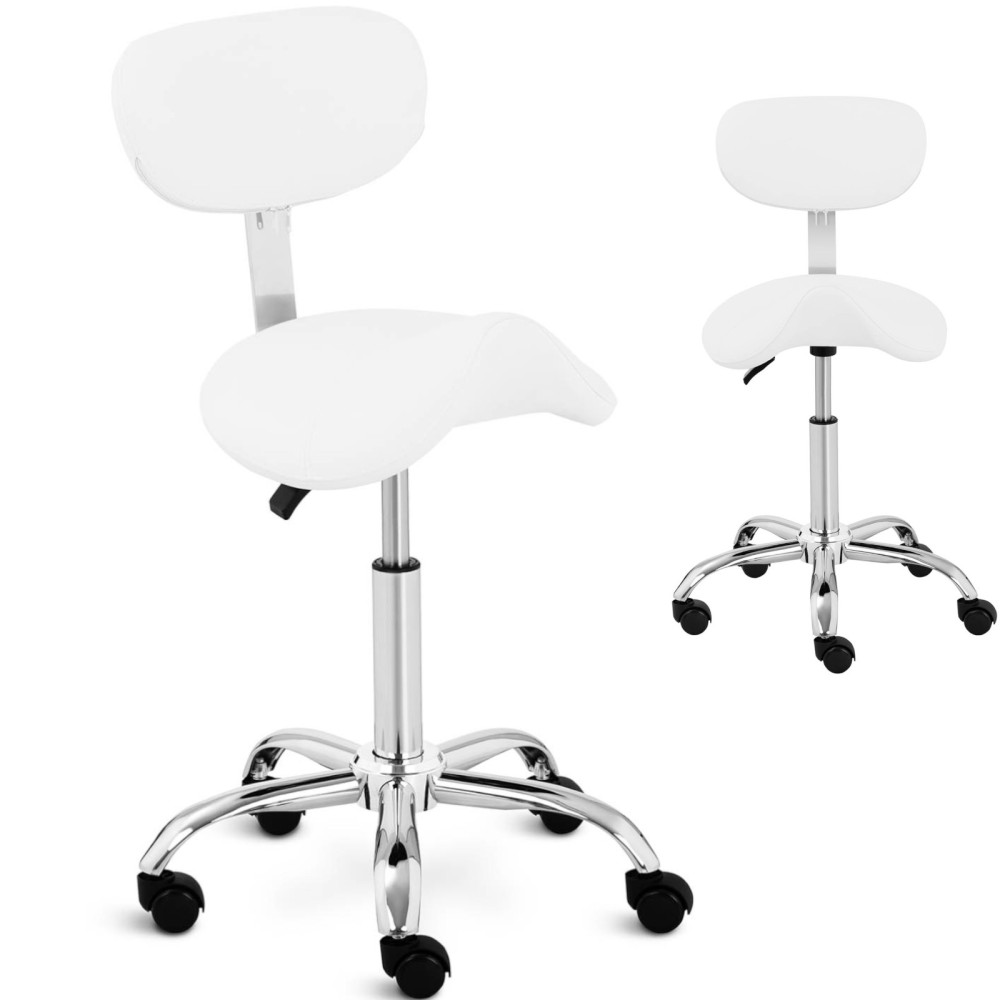 Chaise cosmétique sur les roues de Hambourg jusqu'à 150 kg blanc