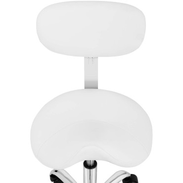 Cadeira cosmética em Wheels de Hamburgo até 150 kg branco