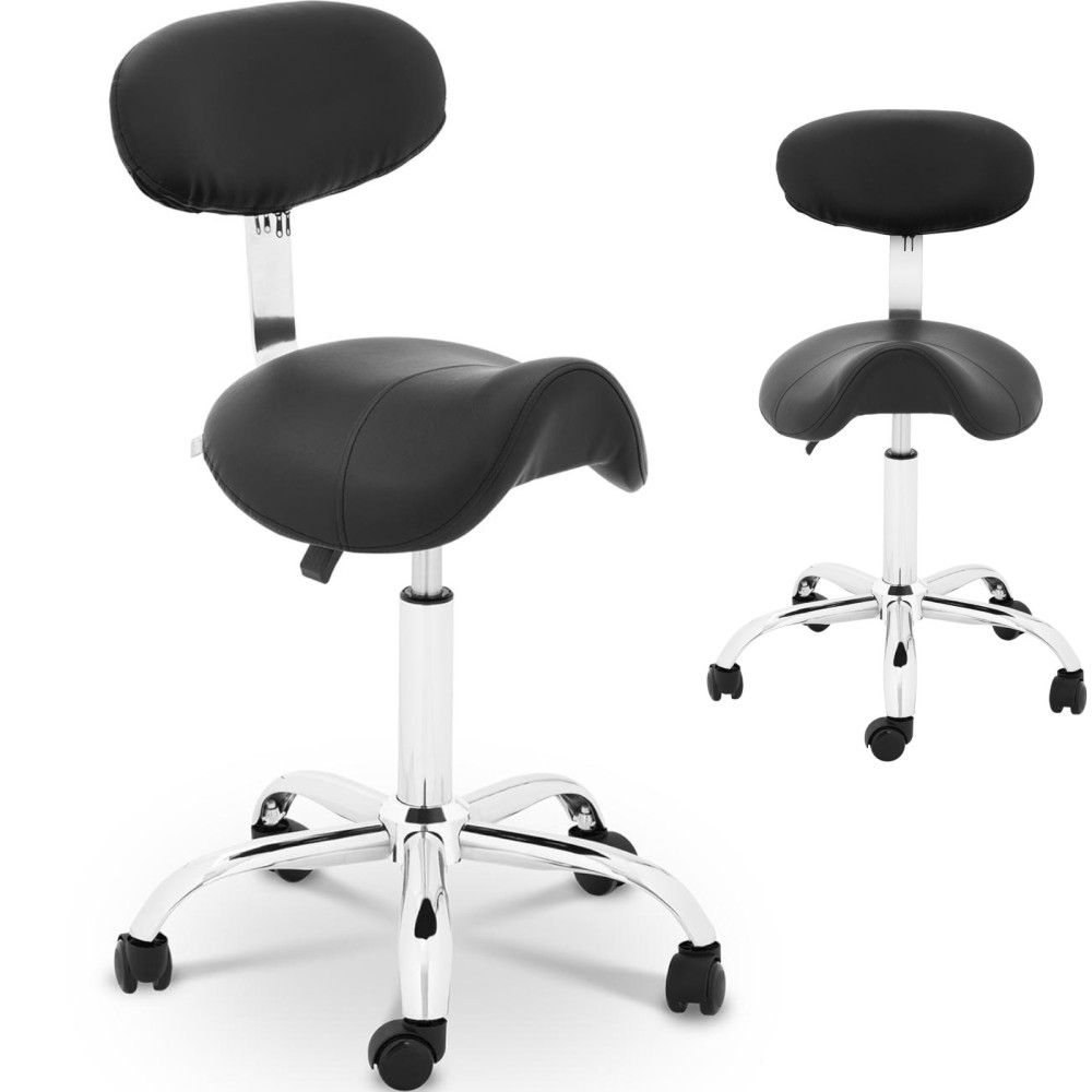 Chaise cosmétique avec roues de Hambourg jusqu'à 150 kg noir