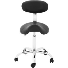 Silla cosmética con ruedas de Hamburgo de hasta 150 kg de negro