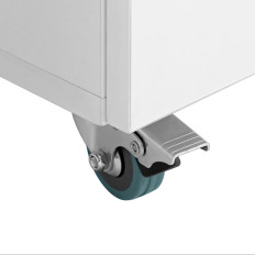 Desk Cosmetic Manikyyripöytä pölyvaimennin ja kaapit pyörät 120x50x80 cm valkoinen