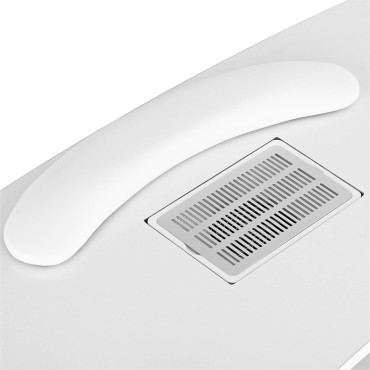 Tavolo manicure cosmetico da tavolo con assorbimento di polvere e armadi su ruote 120x50x80 cm bianco