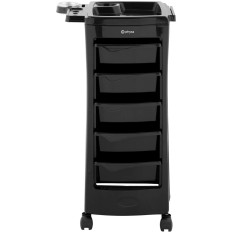 Kadeřník rukojeť s rukojetí na sušičce 5 zásuvek police 485 x 380 mm