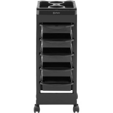 Sormenkäyttömäinen kampaamo väritys 5 laatikoiden hylly 495 x 315 mm