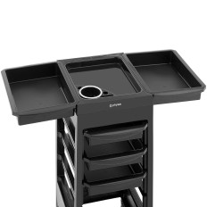 Maniglia per parrucchiere con supporto per asciugatrice 5 cassetti scaffale 495 x 284 mm