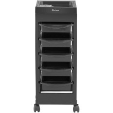 Maniglia per parrucchiere con supporto per asciugatrice 5 cassetti scaffale 495 x 284 mm