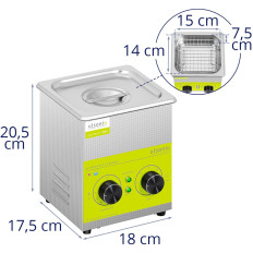 Πλυντήριο υπερήχων λουτρών 1.3 L 60 W