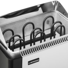 Elektrisk saunaovn med indbygget kontrol 3-6 m3 til 110c 400 V 4,5 kW Silver-Black