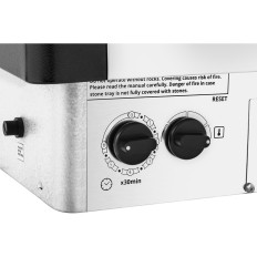 Four de sauna électrique avec contrôle intégré 8-12 m3 à 110c 400 V 8 kW argent-noir