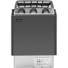 Elektriline sauna ahi 3-6 m3 kuni 110C 400 V 4,5 kW must ja hõbe