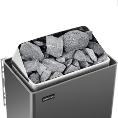 Electric sauna furnace 5-9 m3 to 110C 400 V 6 kW black and silver