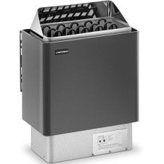 Elektrinė saunos krosnis 8-12 m3 iki 110C 400 V 8 kW juoda ir sidabrinė