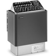 Elektrisk bastu ugn 9-13 m3 till 110C 400 V 9 kW svart och silver