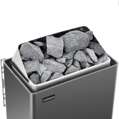 Horno de sauna eléctrica 9-13 M3 a 110c 400 v 9 kW negro y plata