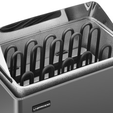 Forno a sauna elettrica da 9-13 m3 a 110c 400 V 9 kW nero e argento