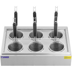 Macaroner Matrag toiduvalmistamiseks pasta koos kraanidega 6 korvid 3 x 6,5 l 3000 w