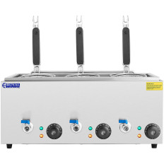 Makkaroner Matrug zum Kochen von Pasta mit Taps 6 Körbe 3 x 6,5 l 3000 W