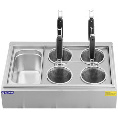 Macaroner Matlar για μαγείρεμα ζυμαρικά με βρύσες 4 καλάθια + GN 1/3 3 x 6,5 L 3000 W