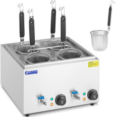 Makaroner Matlar kepimo makaronai su čiaupais 4 krepšiai 2 x 6,5 l 3000 w