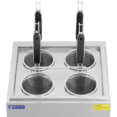 Macaroner Matlar voor het koken van pasta met kranen 4 Manden 2 x 6,5 L 3000 W