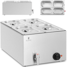 Calentador eléctrico de Bemar con un trombón 4 x GN 1/4 600 W