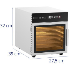 Fødevaretørrer til vegetabilske frugter af urter 6 GRATES 30-90 C 500 W