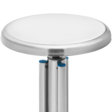 Sgabello da laboratorio Taberet in acciaio inox 45-60 cm a 150 kg