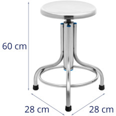 Taberet laboratóriumi széklet rozsdamentes acél 45-60 cm és 150 kg