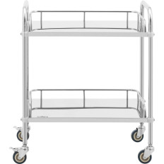 Laboratorium vognbehandling Stål 2 Hyller 2 Håndtak 71 x 42 x 86 cm