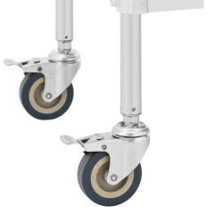 Laboratóriumi trolley kezelés Acél 2 polc 2 fogantyúk 71 x 42 x 86 cm