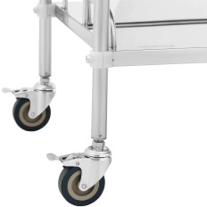 Laboratorium vogn Steel Steel 2 Hyller 2 Håndtak 55 x 39 x 87 cm