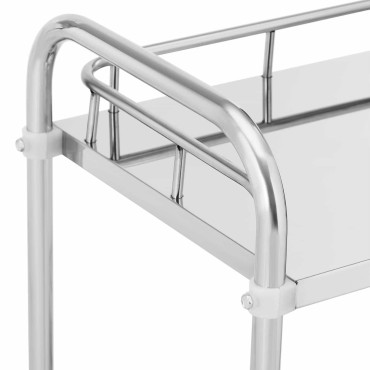 Laboratorium Trolley Steel Steel 2 Planken 2 Handgrepen 55 x 39 x 87 Cm