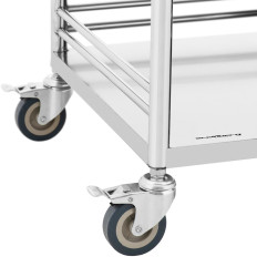 Servizio servizio Carrello Acciaio in acciaio 3 ripiani cestino contenitore 88 x 44 x 87 cm