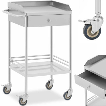 Υπηρεσία εξυπηρέτησης χάλυβα 2 ράφια συρταριού 62 x 82 x 46 cm