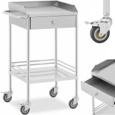 Service service steel 2 shelves drawer 62 x 82 x 46 cm